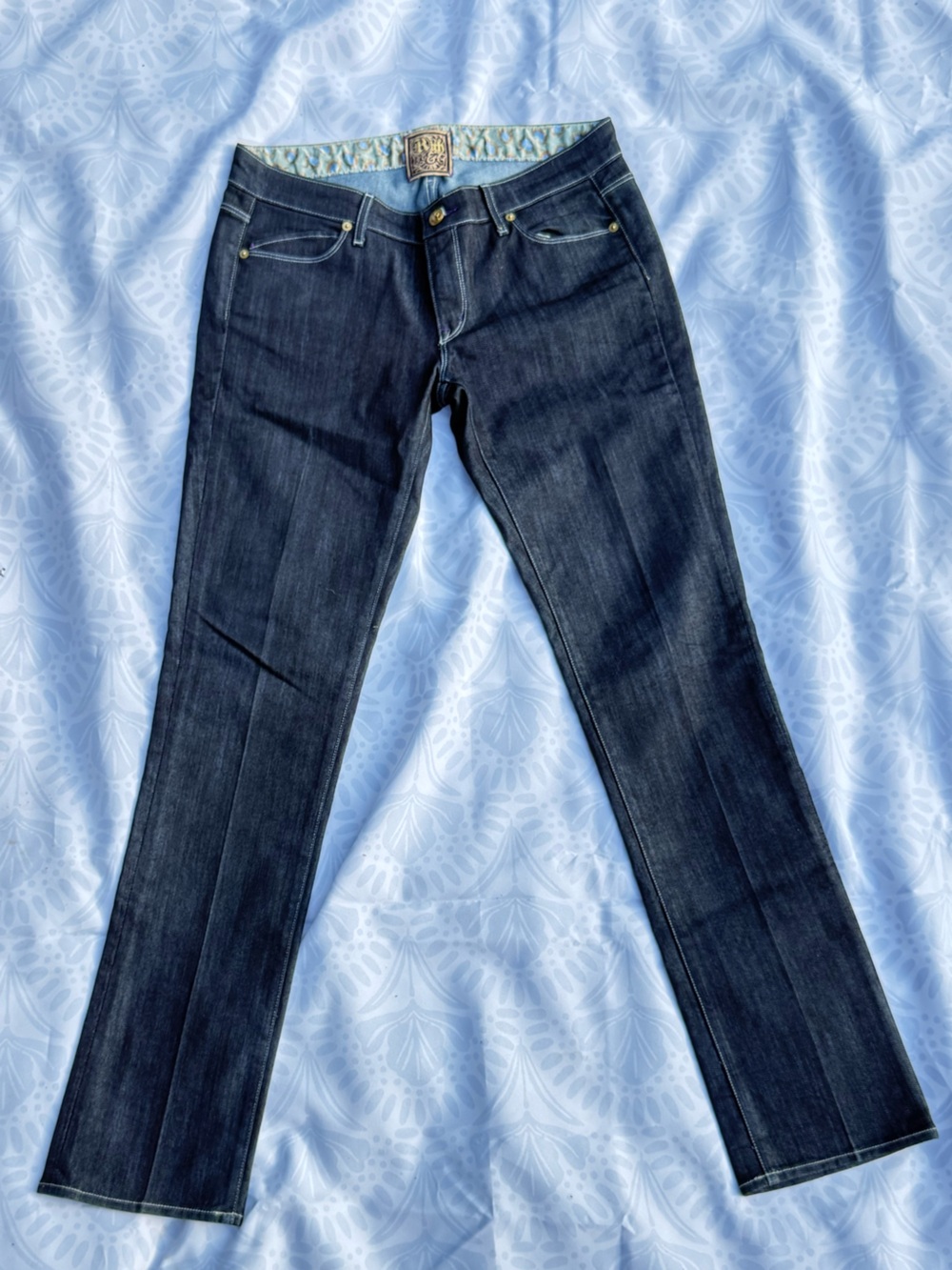 Rich & Skinny NWOT Dark Blue Straight-Leg Jeans size 30